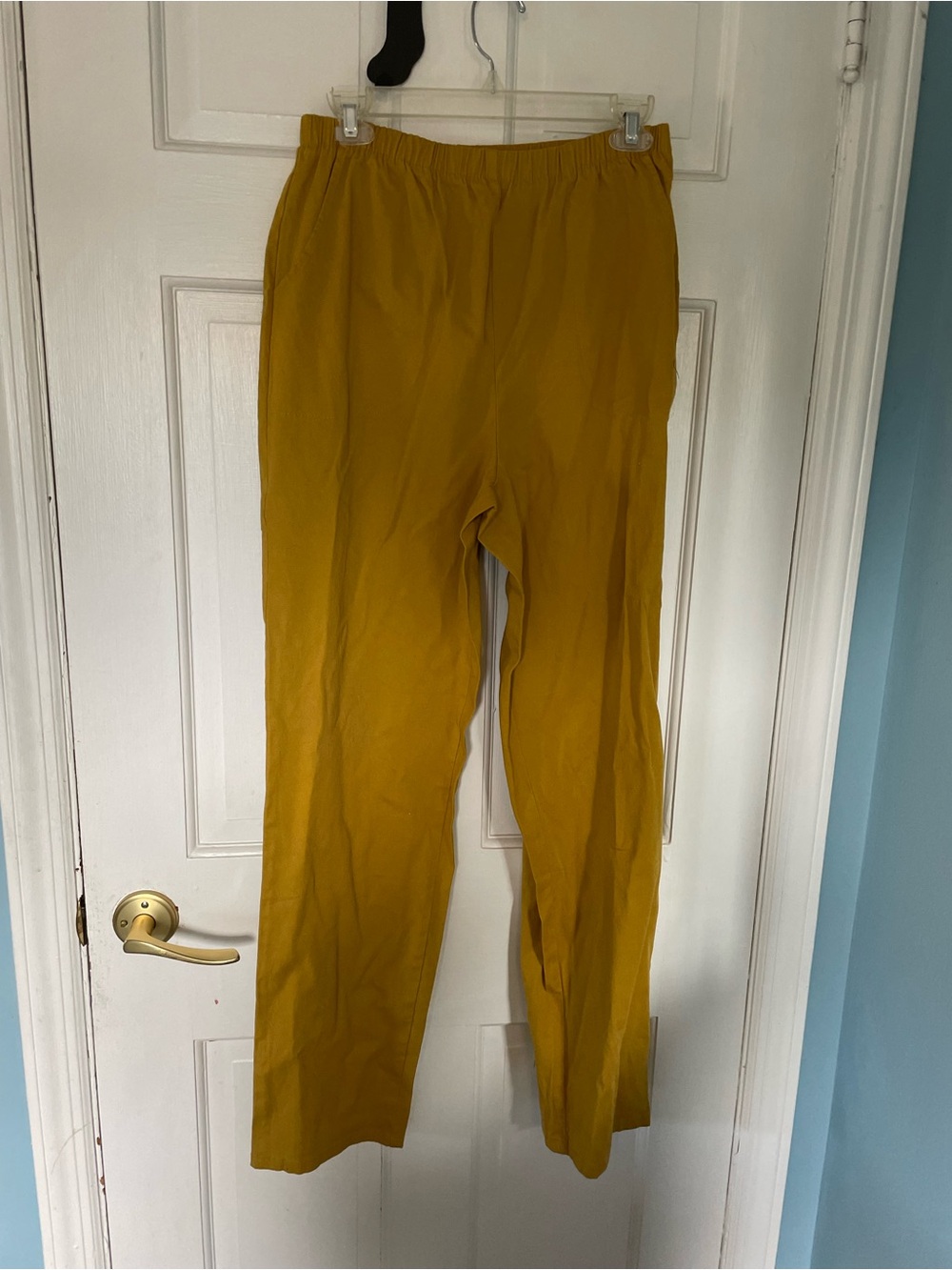 Denim & Co. mustard color pull on pants